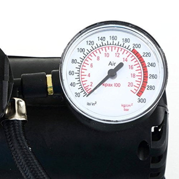 Compact 12V 300 PSI Portable Car Tire Inflator Electric Air Compressor Pump
